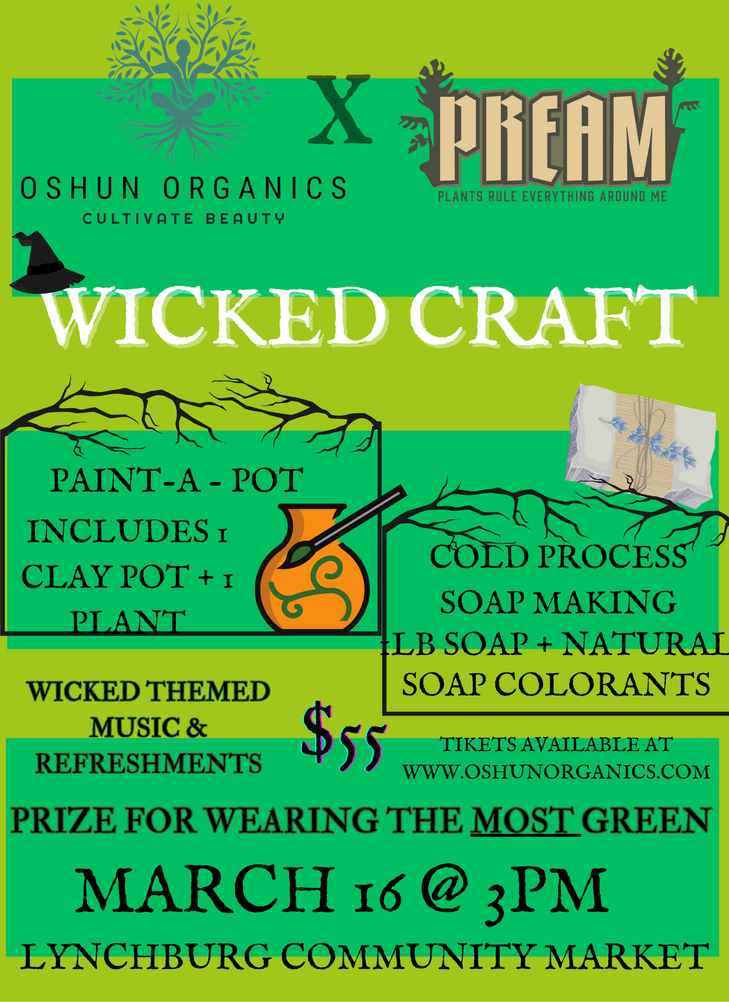 Oshun Organics X P.R.E.A.M Experience: Wicked Craft