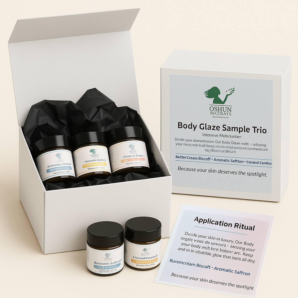 Body Glaze Sample Trio – Whipped Body Butter Set (3 Scents + Ritual Card)